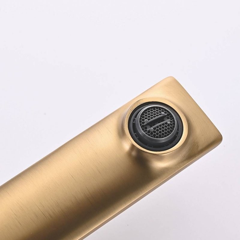 Смеситель для раковины Shevanik S6111G золотой сатин