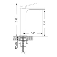 Смеситель для раковины Shevanik S6111G золотой сатин