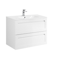 Мебель для ванной комнаты Art&Max Platino 80 подвесная, белая матовая