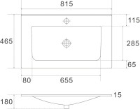 Мебель для ванной комнаты Art&Max Platino 80 подвесная, белая матовая