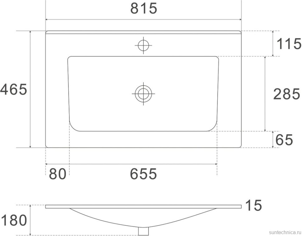 Мебель для ванной комнаты Art&Max Platino 80 подвесная, белая матовая