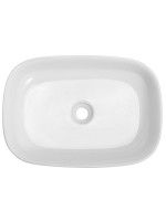 Накладная раковина Cezares CZR-6582 глянцевая белая, прямоугольная, фаянс