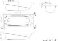 Акриловая ванна Triton Стандарт Европа 180x70 см, пристенная, белая, на ножках