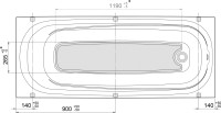 Акриловая ванна Triton Стандарт Европа 180x70 см, пристенная, белая, на ножках