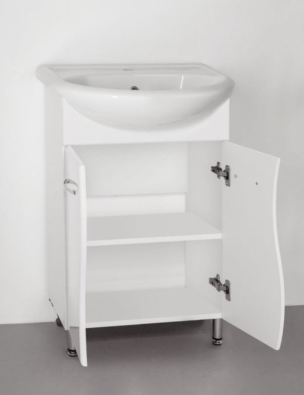 Тумба с раковиной Style Line Эко Стандарт №12 50, напольная, белая