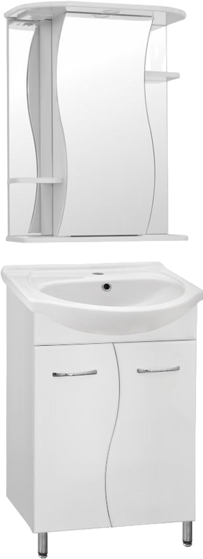 Тумба с раковиной Style Line Эко Стандарт №12 50, напольная, белая
