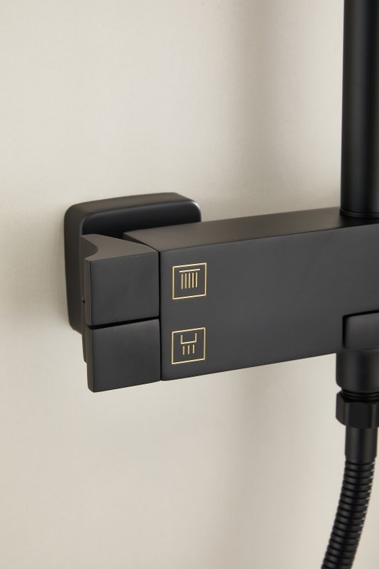 Душевая стойка BELZ B658 B24658-7 матовая черная