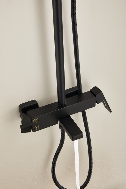 Душевая стойка BELZ B658 B24658-7 матовая черная