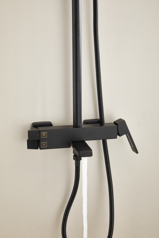 Душевая стойка BELZ B658 B24658-7 матовая черная