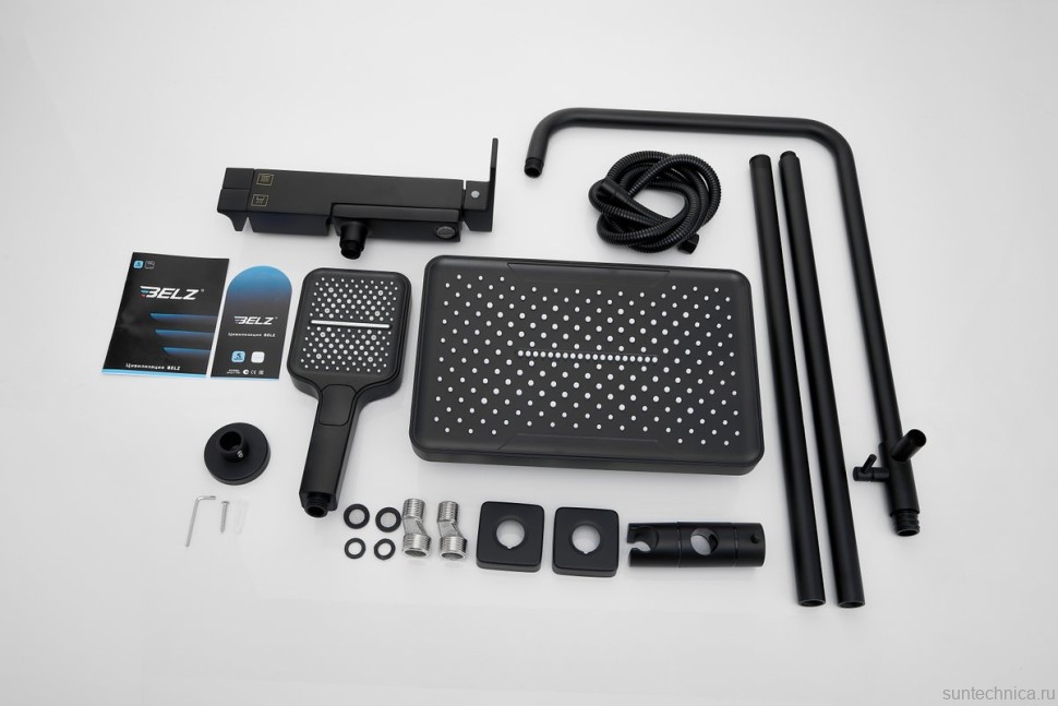 Душевая стойка BELZ B658 B24658-7 матовая черная