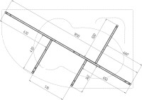 Акриловая ванна 1MarKa Diana R 170x90 см, угловая, правая, пристенная, белая, асимметричная, с каркасом