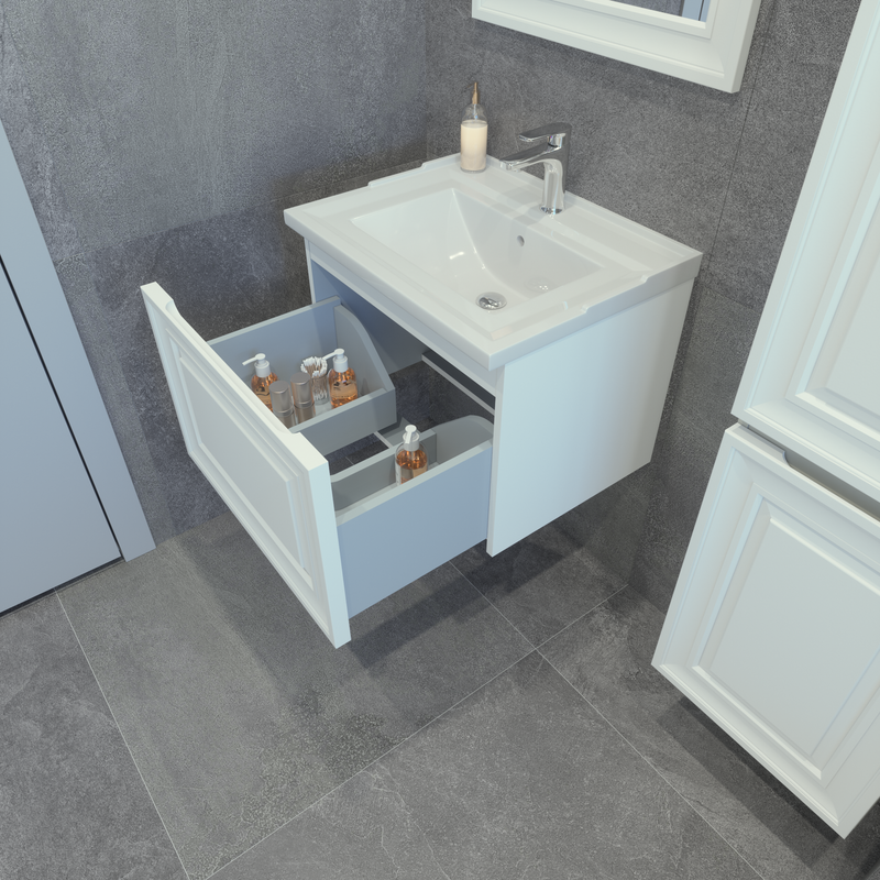 Мебель для ванной комнаты Caprigo Ponza 60 подвесная, белая