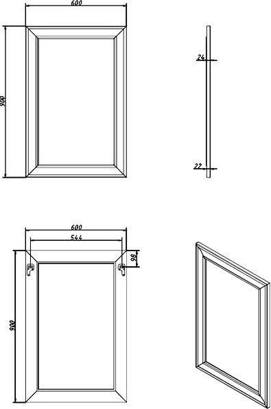 Мебель для ванной комнаты Caprigo Ponza 60 подвесная, белая