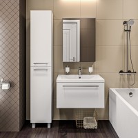 Зеркало-шкаф 1MarKa Соната 60 белый глянец