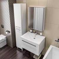 Зеркало-шкаф 1MarKa Соната 60 белый глянец