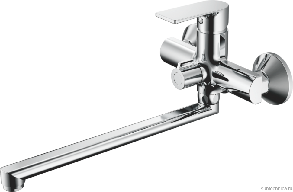 Смеситель с длинным изливом для ванны BELZ B679 B22679 хром