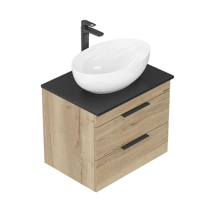 Тумба под раковину без столешницы Onika Легран 60 подвесная, под столешницу, дуб галифакс