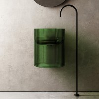 Раковина подвесная Abber Kristall AT2704 42 emerald, круглая