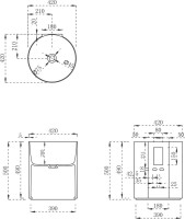 Раковина подвесная Abber Kristall AT2704 42 emerald, круглая