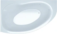 Ванна из искусственного камня Фэма Милана R 170x105 см, угловая, правая, пристенная, белая, асимметричная, на ножках