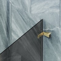 Шторка на ванну Maybahglass MGV-650-3 40 см, профиль золото, стекло графит