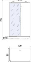 Душевая кабина River Vitim 120/80/24 ТН