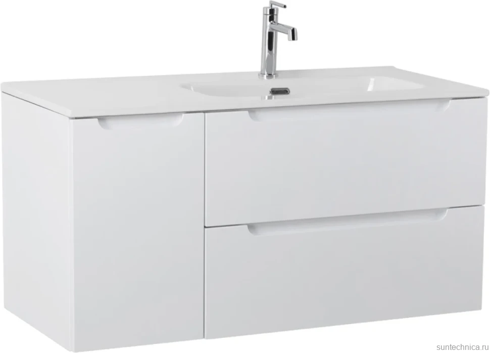Тумба с раковиной BelBagno Etna 100 R 2 ящика. дверца, bianco lucido