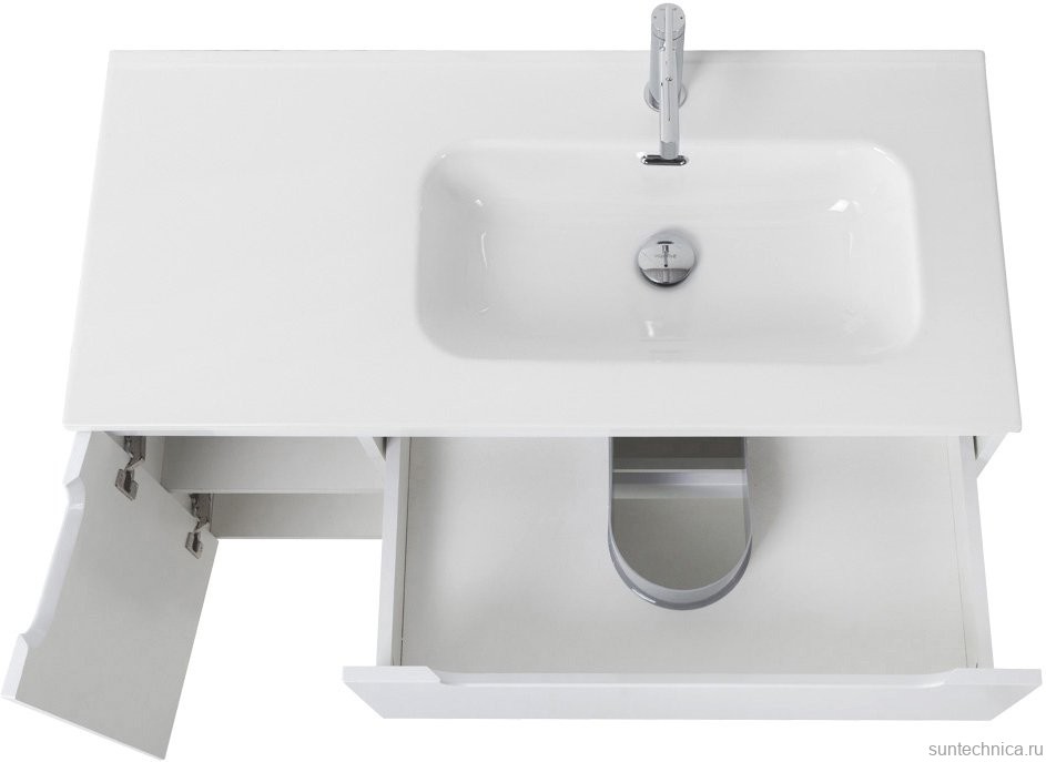 Тумба с раковиной BelBagno Etna 100 R 2 ящика. дверца, bianco lucido