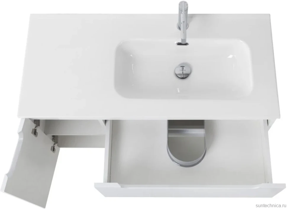 Тумба с раковиной BelBagno Etna 100 R 2 ящика. дверца, bianco lucido