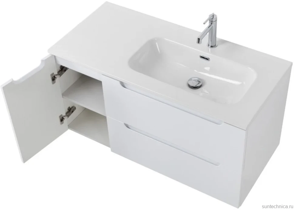 Тумба с раковиной BelBagno Etna 100 R 2 ящика. дверца, bianco lucido