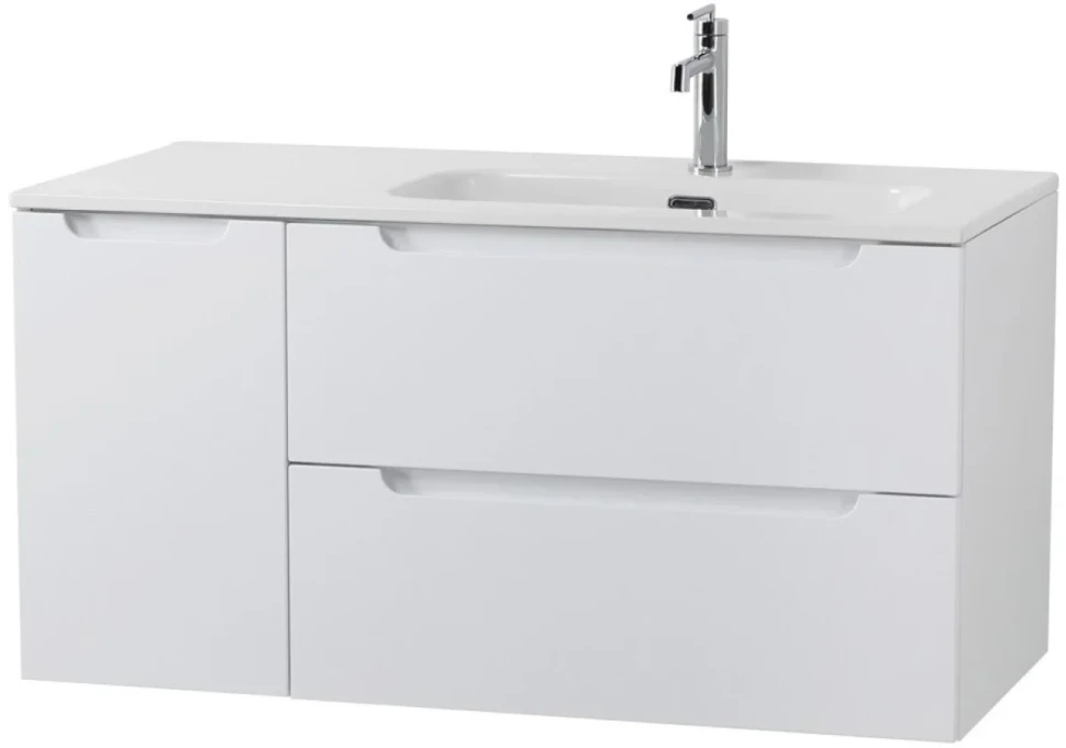 Тумба с раковиной BelBagno Etna 100 R 2 ящика. дверца, bianco lucido
