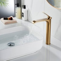 Смеситель для раковины высокий Shevanik S4111G, золотой сатин Смеситель для раковины высокий Shevanik S4111G, золотой сатин