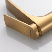 Смеситель для раковины высокий Shevanik S4111G, золотой сатин Смеситель для раковины высокий Shevanik S4111G, золотой сатин
