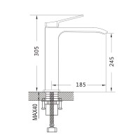 Смеситель для раковины высокий Shevanik S4111G, золотой сатин Смеситель для раковины высокий Shevanik S4111G, золотой сатин