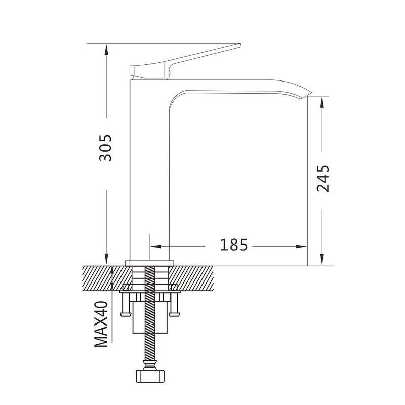 Смеситель для раковины высокий Shevanik S4111G, золотой сатин