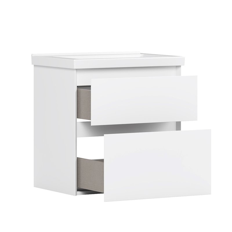 Тумба с раковиной Belux Киото НП 60-02 подвесная, 2 ящика, белая