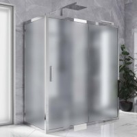 Душевой уголок Kubele DE019 R2U-MAT-CH 120х100 см, профиль хром