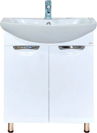 Тумба под раковину Misty Лаванда 70 белая эмаль, прямая