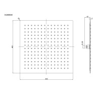 Верхний душ AQUAme Savona с золотым покрытием AQM8608BG