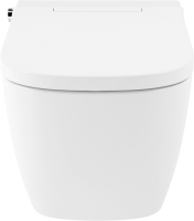 Комплект Lavinia Boho Унитаз подвесной Smart V-Clean 3359101R безободковый, с микролифтом + Инсталляция RelFix 38010010 + Кнопка RelFix 38050802 белая, золотой глянец + Дозатор RelFix 38040010