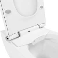 Комплект Lavinia Boho Унитаз подвесной Smart V-Clean 3359101R безободковый, с микролифтом + Инсталляция RelFix 38010010 + Кнопка RelFix 38050802 белая, золотой глянец + Дозатор RelFix 38040010
