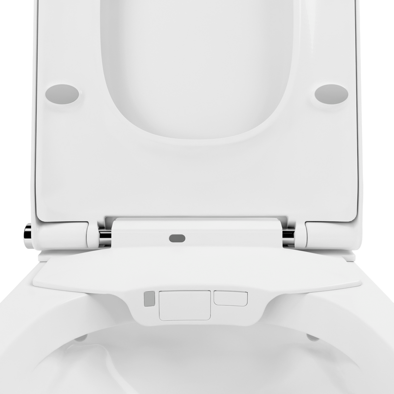Комплект Lavinia Boho Унитаз подвесной Smart V-Clean 3359101R безободковый, с микролифтом + Инсталляция RelFix 38010010 + Кнопка RelFix 38050802 белая, золотой глянец + Дозатор RelFix 38040010