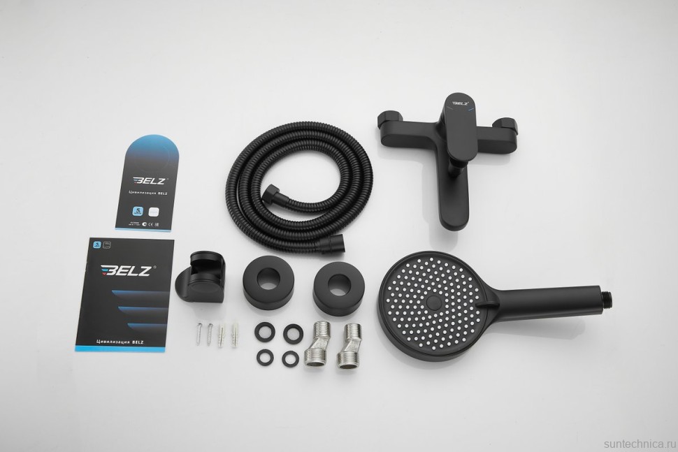 Смеситель для ванны с душем BELZ B713 B61713-7 черный