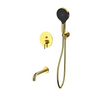 Душевой комплект WHITECROSS Y YSET06TOPGL С ВНУТРЕННЕЙ ЧАСТЬЮ, золото