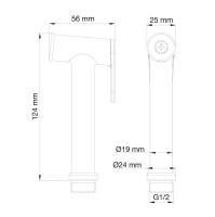 Гигиенический душ Wonzon & Woghand WW-88PQ01-MB черный матовый