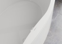 Акриловая ванна Vagnerplast Athena 150x150 см, угловая, пристенная, белая, четверть круга, с каркасом, с сиденьем