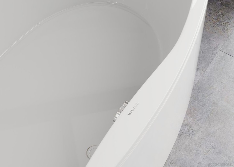Акриловая ванна Vagnerplast Athena 150x150 см, угловая, пристенная, белая, четверть круга, с каркасом, с сиденьем