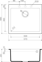 Мойка кухонная Omoikiri Bosen 57-PL платина