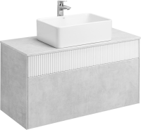 Тумба с раковиной AQUATON Марбл 100 слэйт, белая матовая, раковина 32700B000