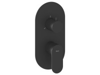 Встраиваемый смеситель для душа и ванны Ravak Eleganta EL 068.20BLM.O3 матовый черный